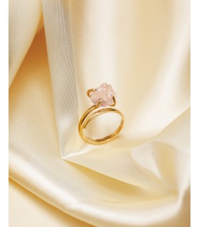 Anillo Cuarzo Rosa Single