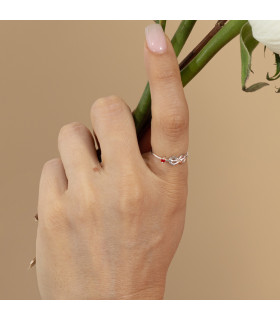 Anillo infinito topacio rosa