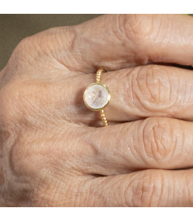Anillo de Piedra Luna Braided
