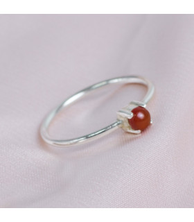 Anillo puntito de cornalina