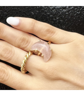 Anillo Cuarzo Rosa Moon