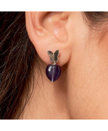 Aretes Amatista Butterfly