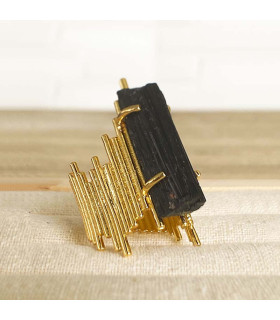 anillo Luxury Turmalina Negra
