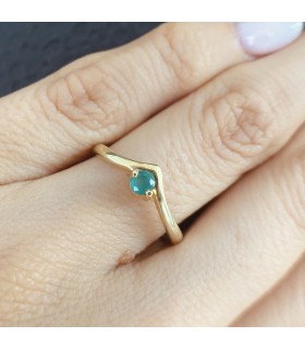 Anillo Ágata Verde Coronita