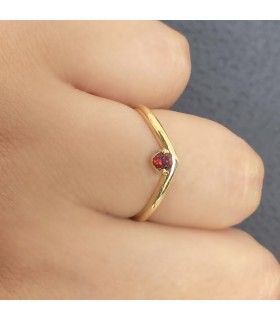 anillo Granate Coronita