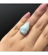 anillo Larimar Wire