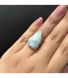 anillo Larimar Wire