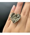 anillo Druzy Wire Pirita