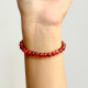 PULSERA BOLITAS CORNALINA