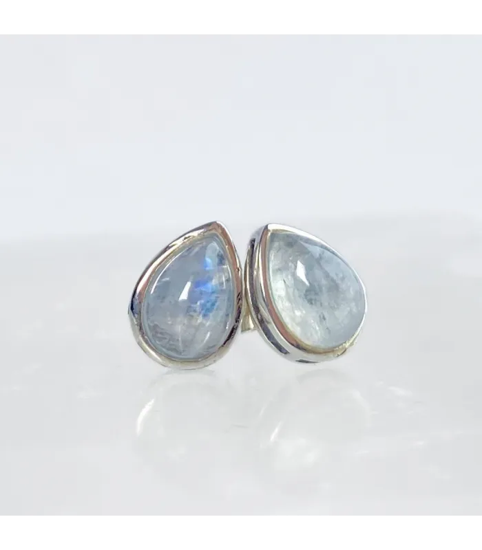 Aretes piedra luna gota