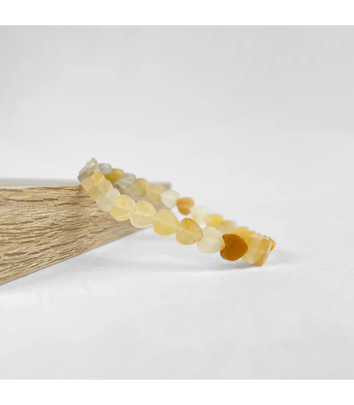 PULSERA MINI HEART - AGATA AMARILLA