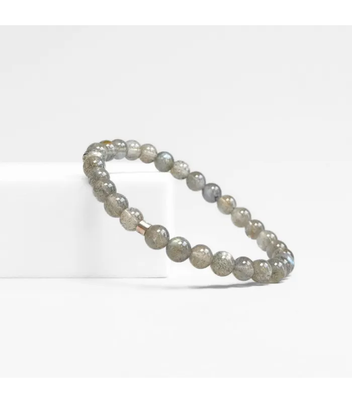 PULSERA BOLITAS LABRADORITA