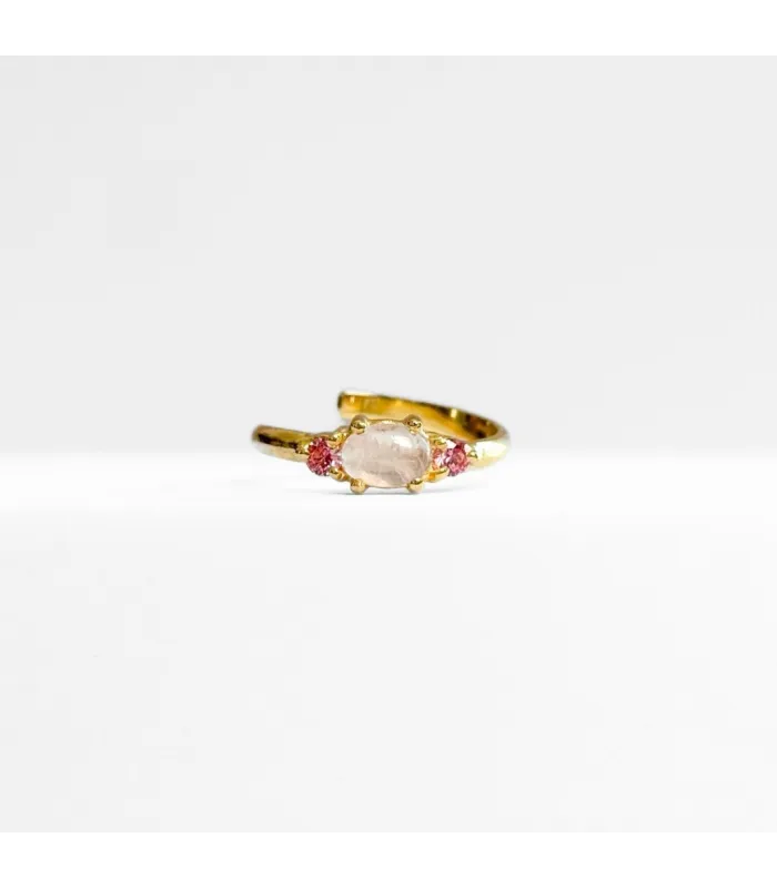 anillo Nubelle Cuarzo Rosa