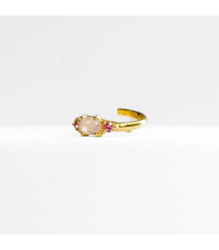 anillo Nubelle Cuarzo Rosa