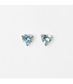Aretes Corazón Pulido Sky Blue Topaz
