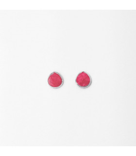 Aretes de Agata Rosa forma gotita