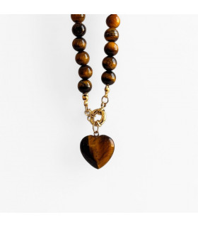 Collar de bolita ojo de tigre