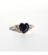 Anillo alicia corazon cuarzo azul con white topaz