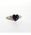 Anillo alicia corazon cuarzo azul con white topaz