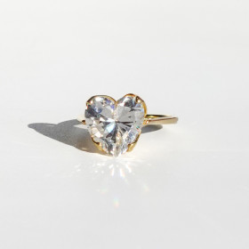 Anillo lou corazon white topaz