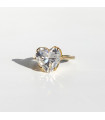 Anillo lou corazon white topaz
