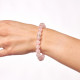 PULSERA BOLITAS CUARZO ROSA