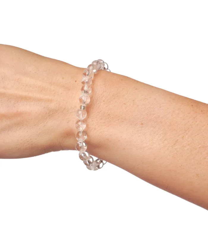 PULSERA BOLITAS CUARZO CRISTAL