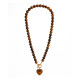 COLLAR BOLITAS CORAZON OJO DE TIGRE 45CM