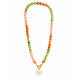 COLLAR BOLITAS CORAZON CALCITA OTOÑAL 45CM