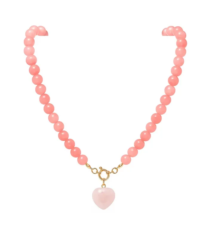 COLLAR BOLITAS CORAZON STRAWBERRY 45CM