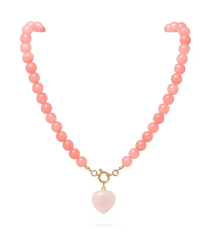 COLLAR BOLITAS CORAZON STRAWBERRY 45CM