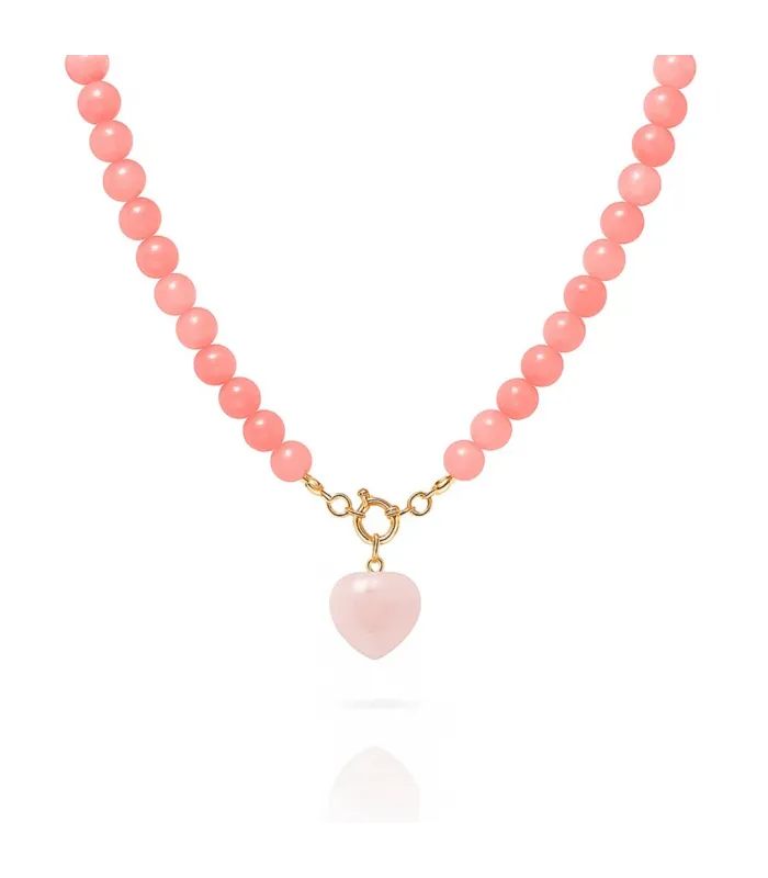 COLLAR BOLITAS CORAZON STRAWBERRY 45CM