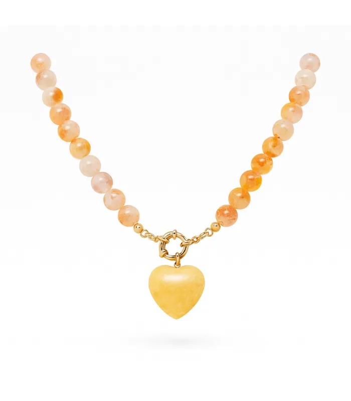 COLLAR BOLITAS CORAZON GOLDEN HEALER 45CM