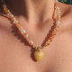 COLLAR BOLITAS CORAZON GOLDEN HEALER 45CM