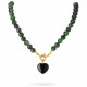 COLLAR BOLITAS CORAZON RUBIZOICITA 45CM