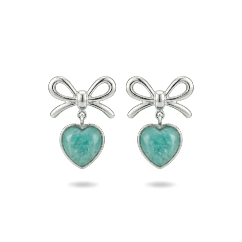 ARETES MAGIC GIFT PLATA - AMAZONITA
