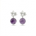 ARETES STAR BORN PLATA - AMATISTA