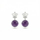 ARETES STAR BORN PLATA - AMATISTA