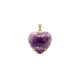 DIJE CURVED HEART FACETADO - AMATISTA