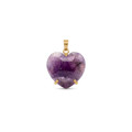 DIJE CURVED HEART FACETADO - AMATISTA