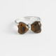 ANILLO LENGUAJE DEL CORAZON PLATA - OJO DE TIGRE
