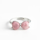 ANILLO LENGUAJE DEL CORAZON PLATA - RODONITA