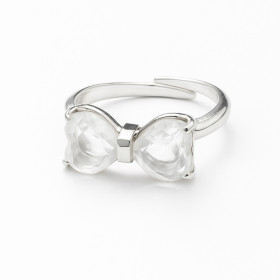 ANILLO LENGUAJE DEL CORAZON PLATA - CUARZO CRISTAL