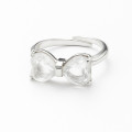 ANILLO LENGUAJE DEL CORAZON PLATA - CUARZO CRISTAL