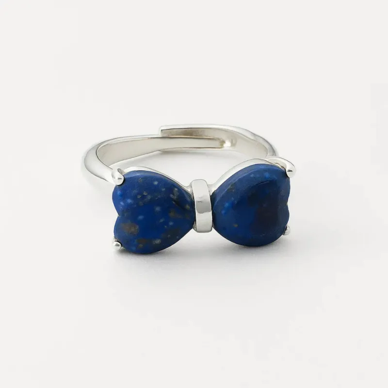 ANILLO LENGUAJE DEL CORAZON PLATA - LAPISLÁZULI