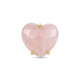 ANILLO CURVED HEART FACETADO - CUARZO ROSA