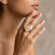 ANILLO CURVED HEART FACETADO - GOLDEN HEALER