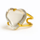 ANILLO CURVED HEART - CUARZO CRISTAL