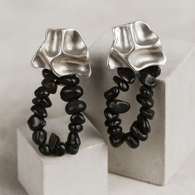 ARETES SUMMER PLATA - ONIX