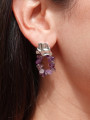 ARETES SUMMER PLATA - AMATISTA